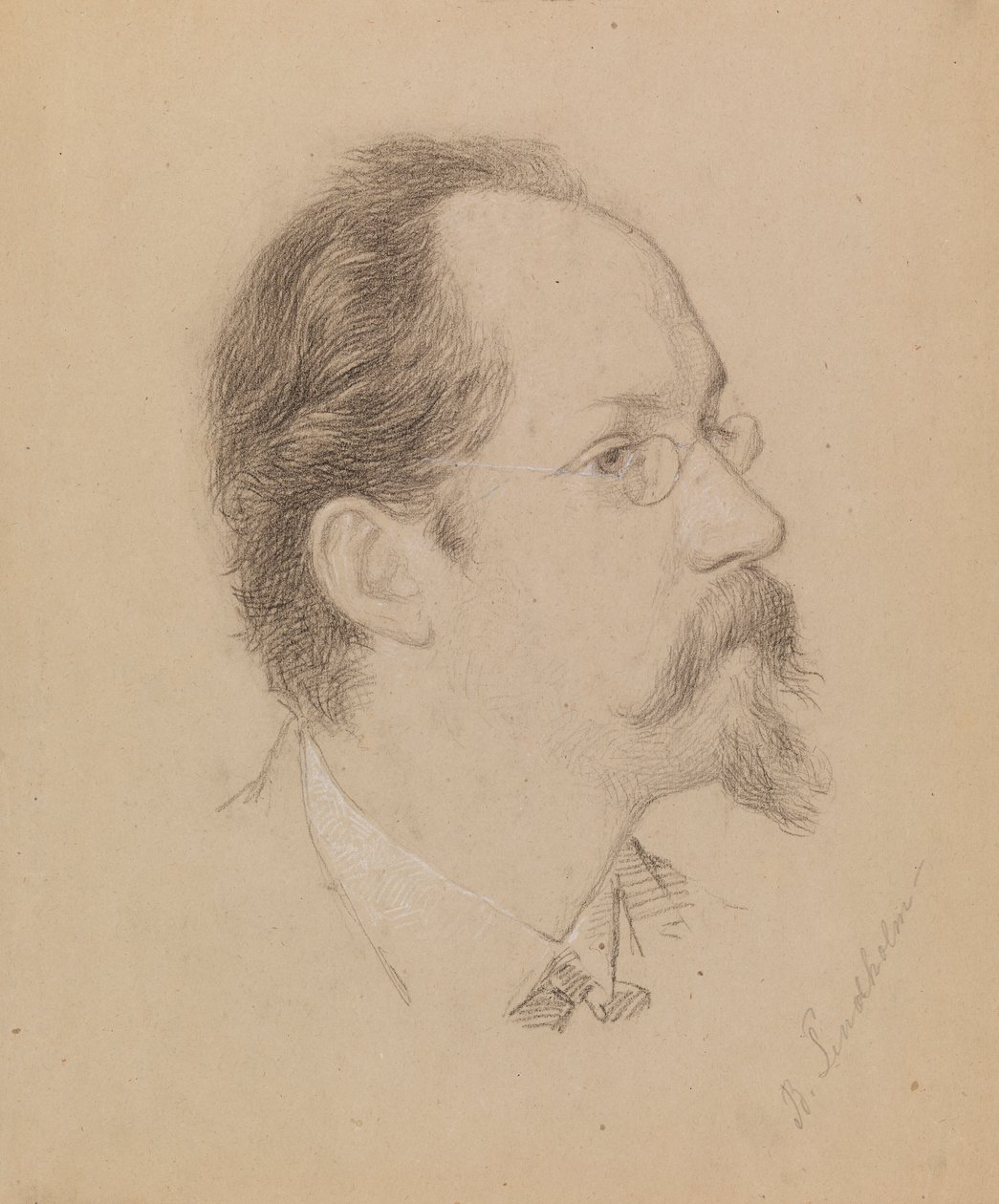 Kunstenaar Berndt Lindholm door Severin Falkman