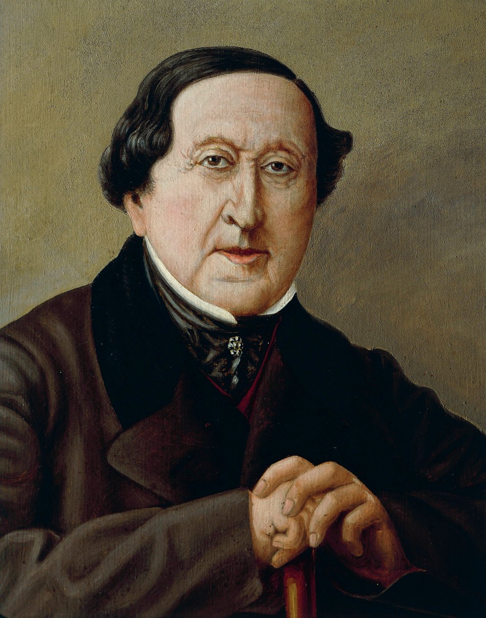 Italië, Portret van Italiaanse componist, Gioacchino Rossini door Severini Severini