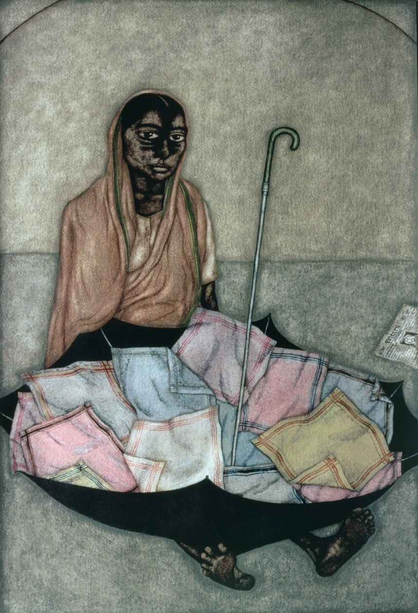 Zakdoekverkoper, 1983 door Shanti Panchal
