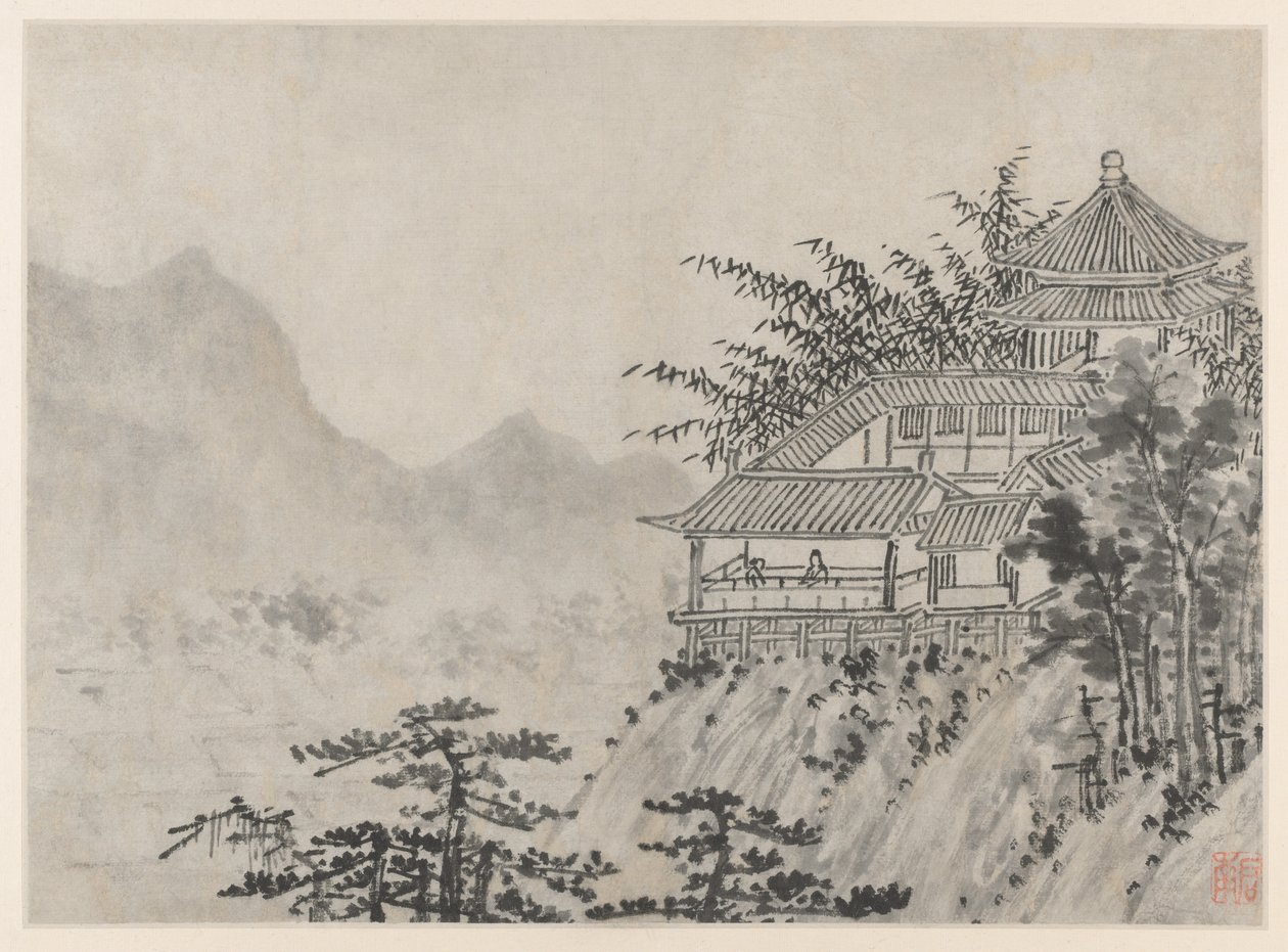 Twaalf Zichten op de Tijgerheuvel, Suzhou: De Duizend Morgen Wolken door Shen Zhou