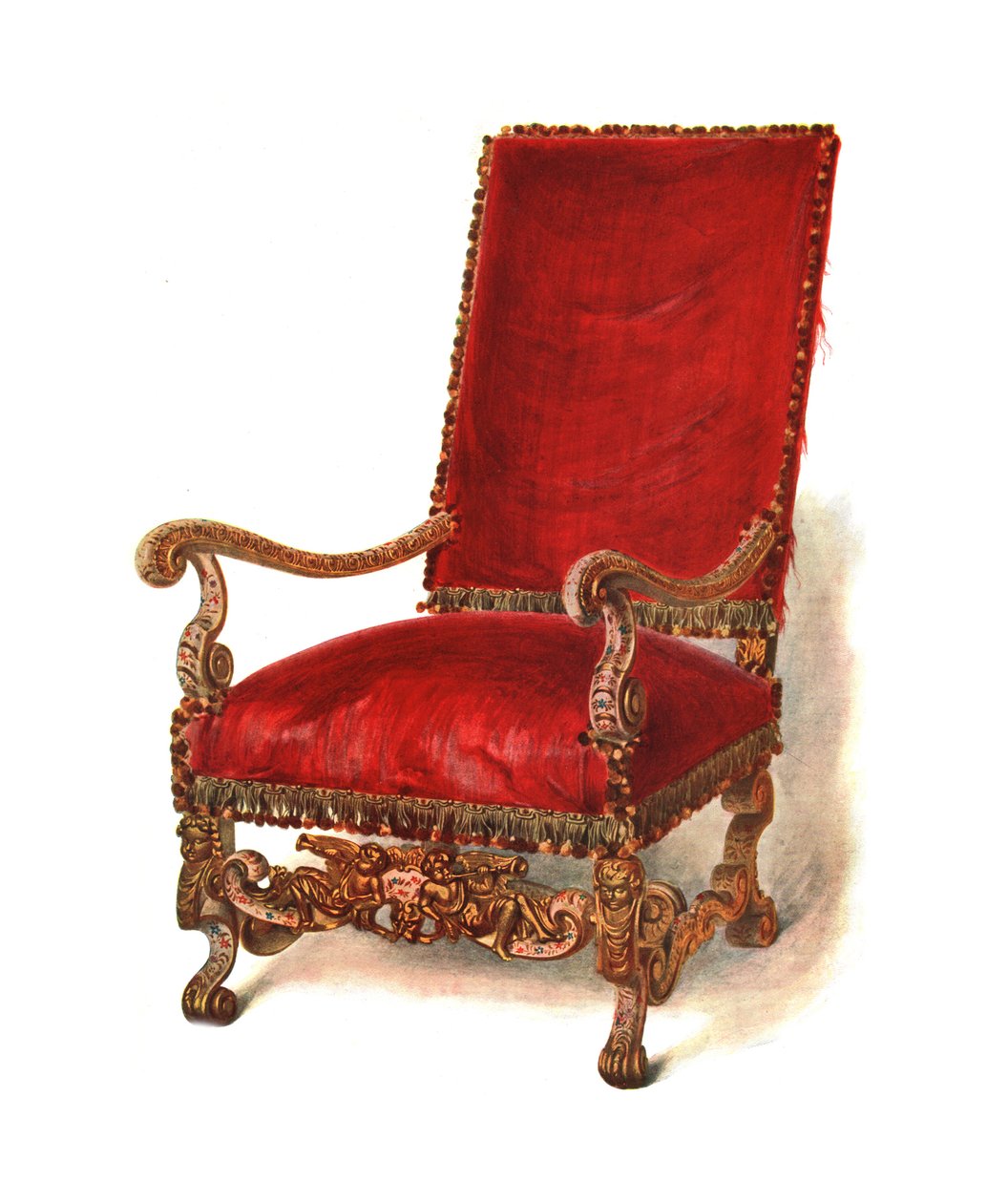 Gestoffeerde stoel, 1905 door Shirley Charles Llewellyn Slocombe