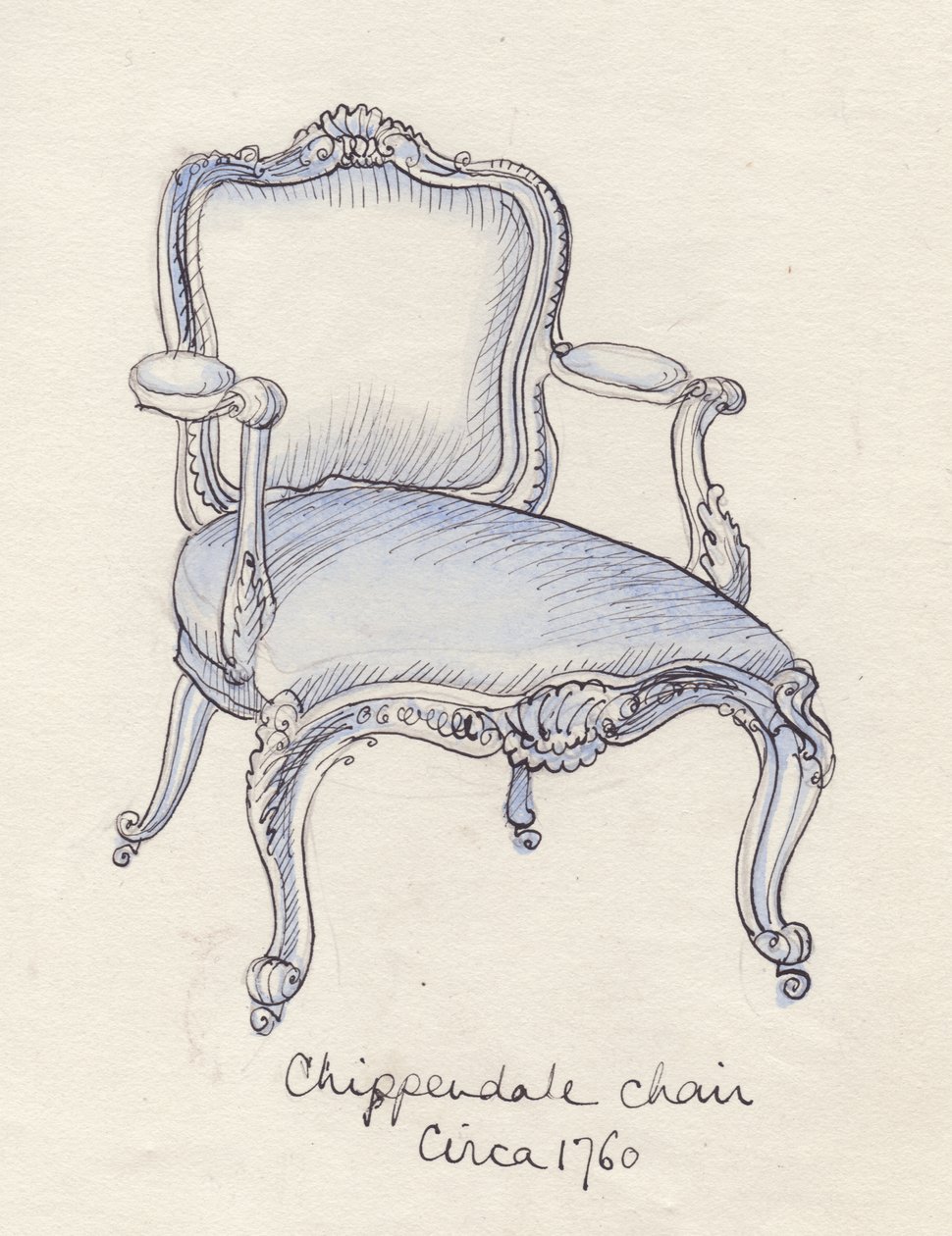 Chippendale stoel door Shirley Markham
