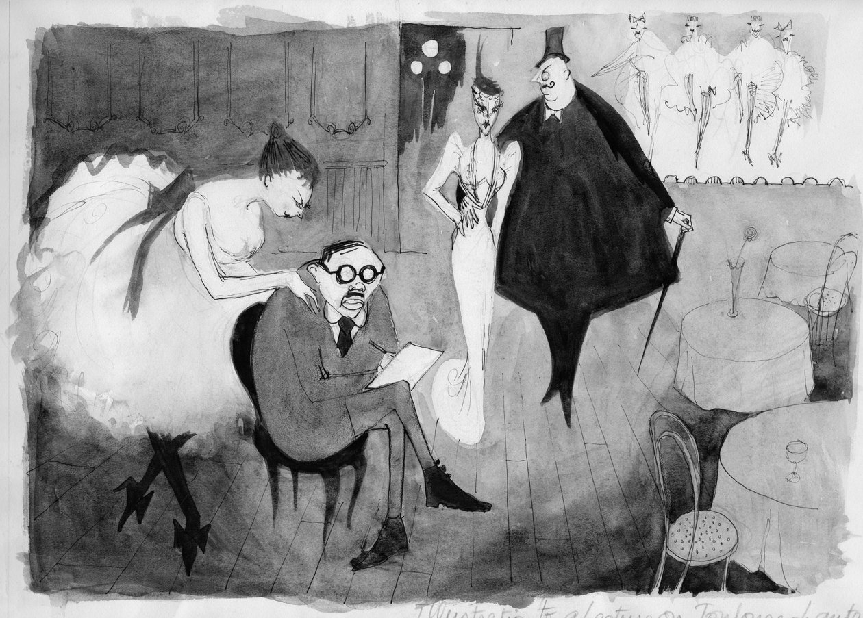 Illustratie bij een lezing over Toulouse-Lautrec door Shirley Markham