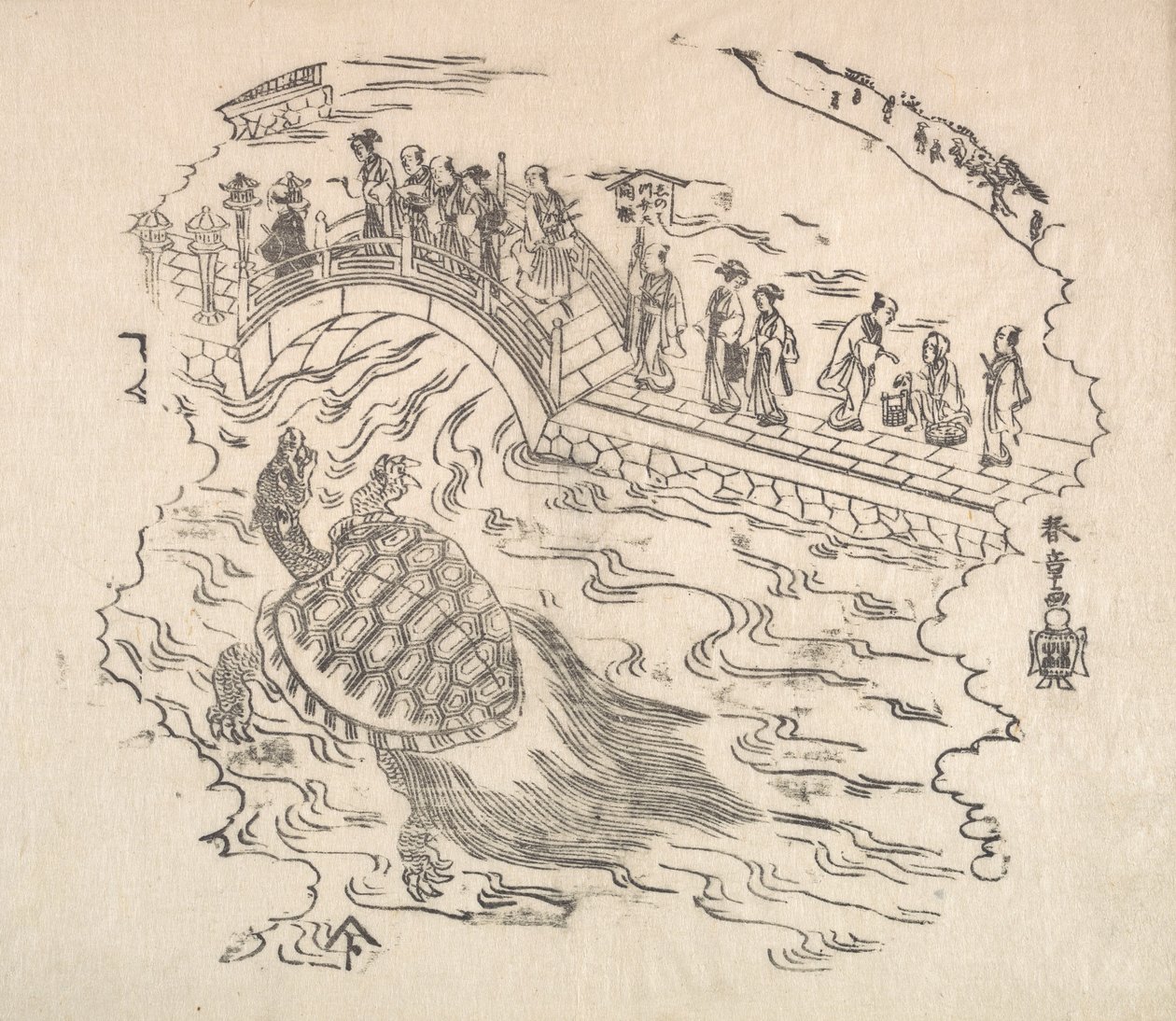 Shinabazu Benten Kaicho: Ceremonie van Aanbidding van Benten in de Shinabazu Tempel, 18e eeuw door Shunsho