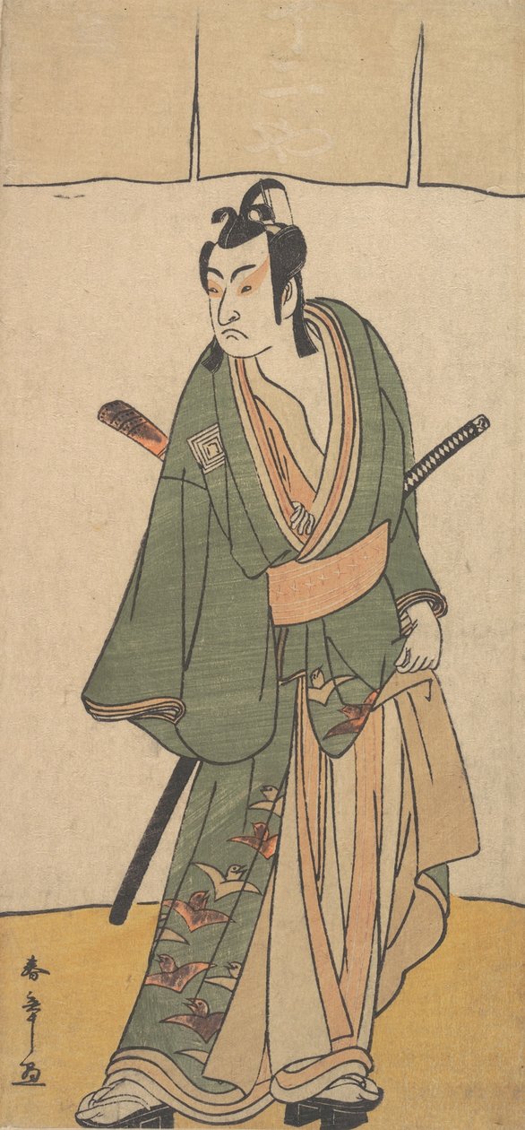 De Tweede Ichikawa Monnosuke in de rol van Soga no Juro Sukenari, 2e maand, 1785 door Shunsho