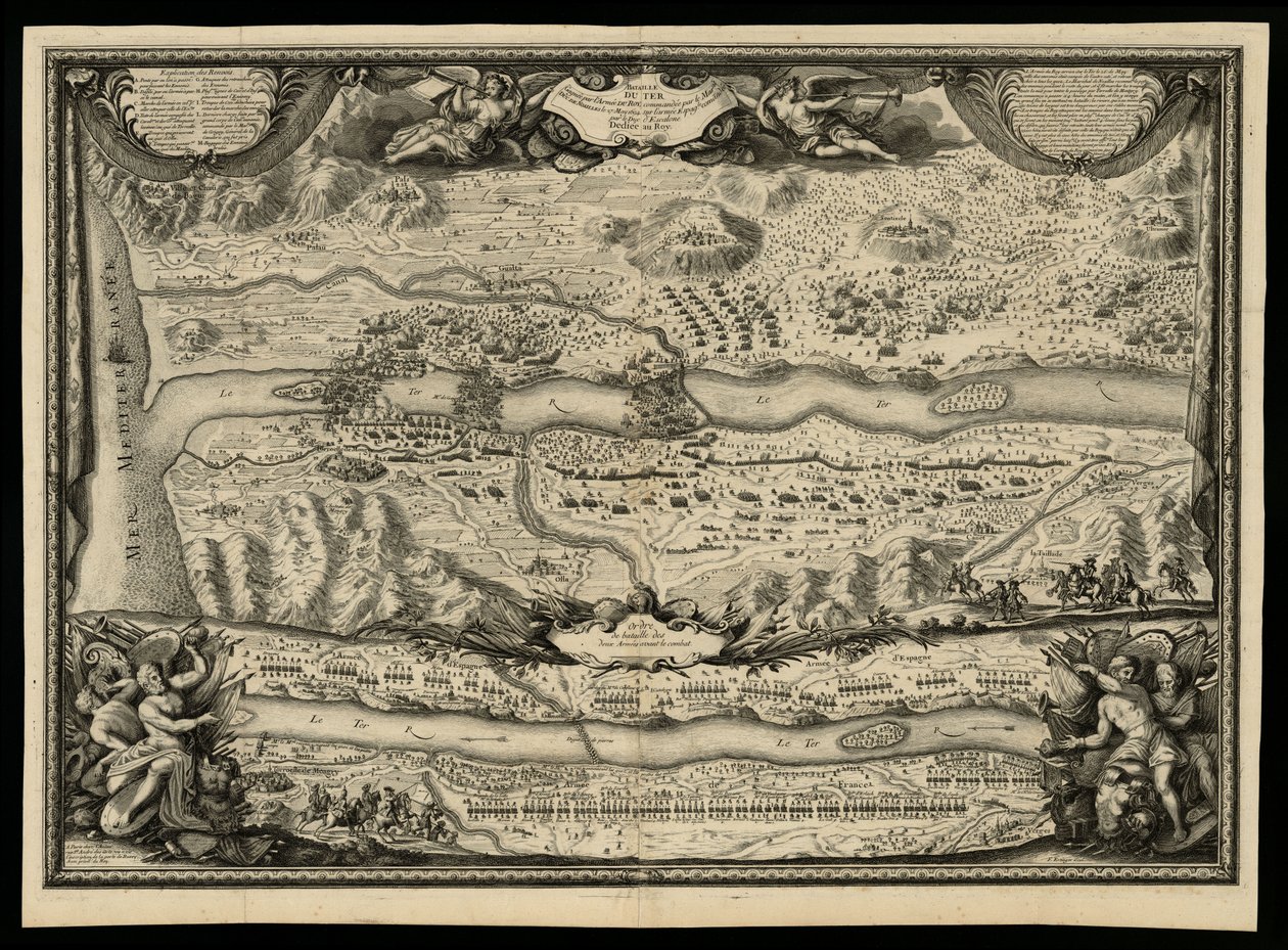 Bataille du Ter gewonnen door het leger van de koning onder bevel van Mar. hertog van Noailles op 27 mei 1694 door Sieur de Beaulieu