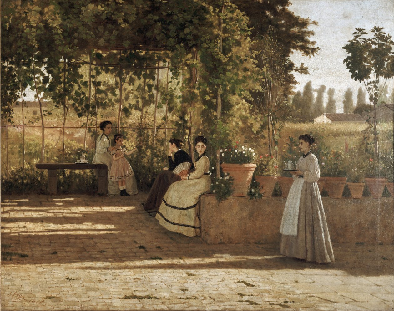 Een namiddag (de pergola) door Silvestro Lega