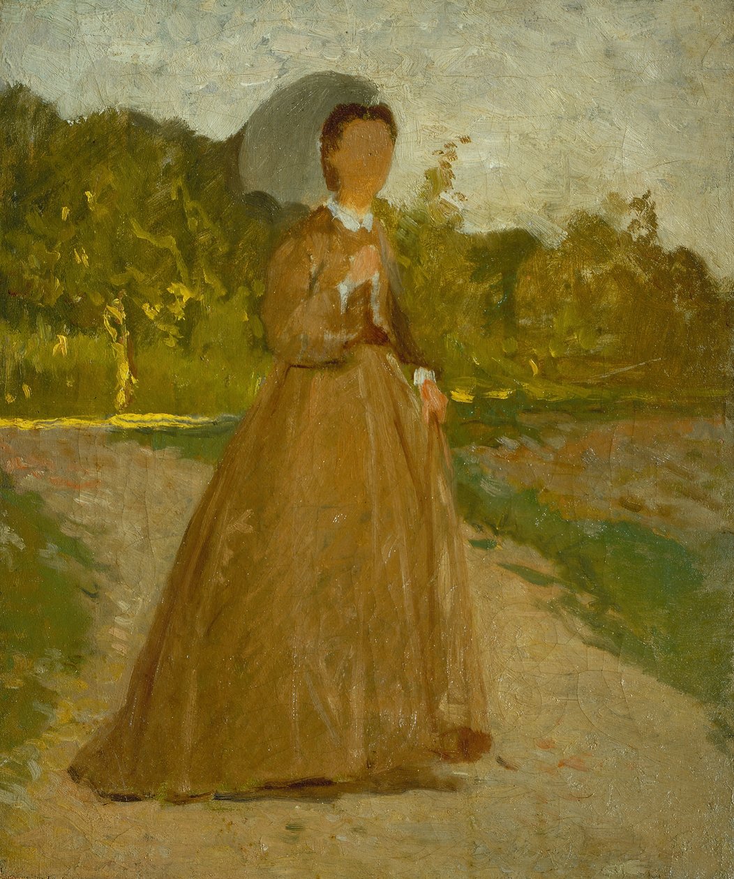 Vrouw in de tuin, c.1864 door Silvestro Lega