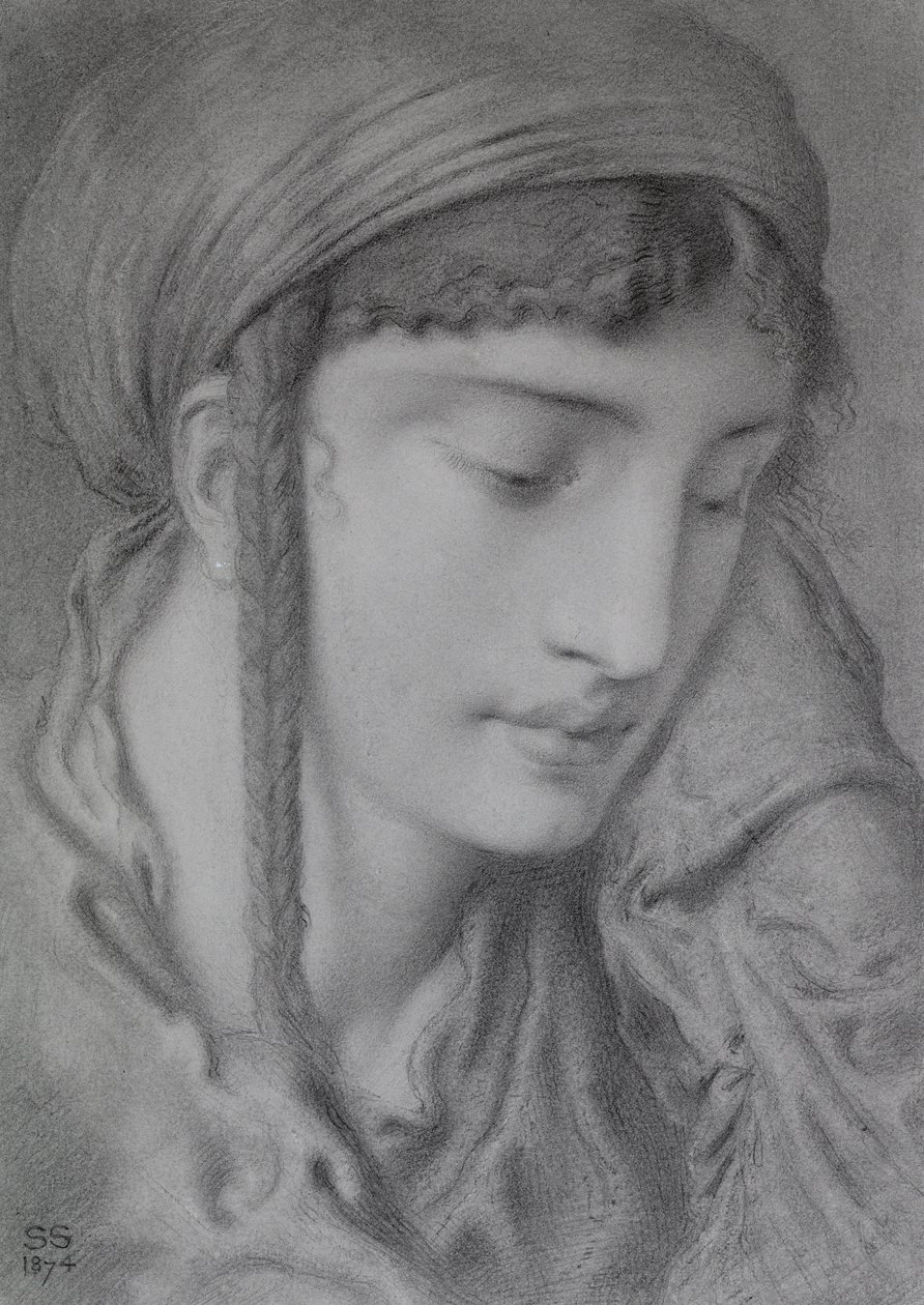 Een Hebreeuws meisje door Simeon Solomon