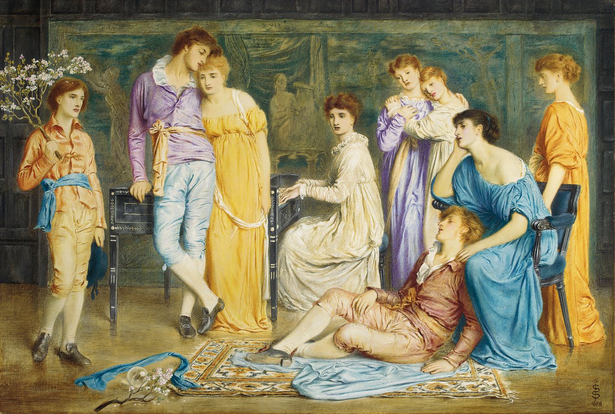 Een Prelude van Bach, 1868 door Simeon Solomon