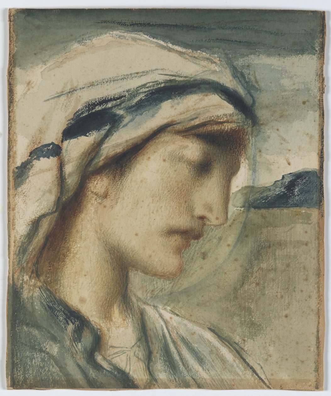 Figuur met hoofddoek door Simeon Solomon