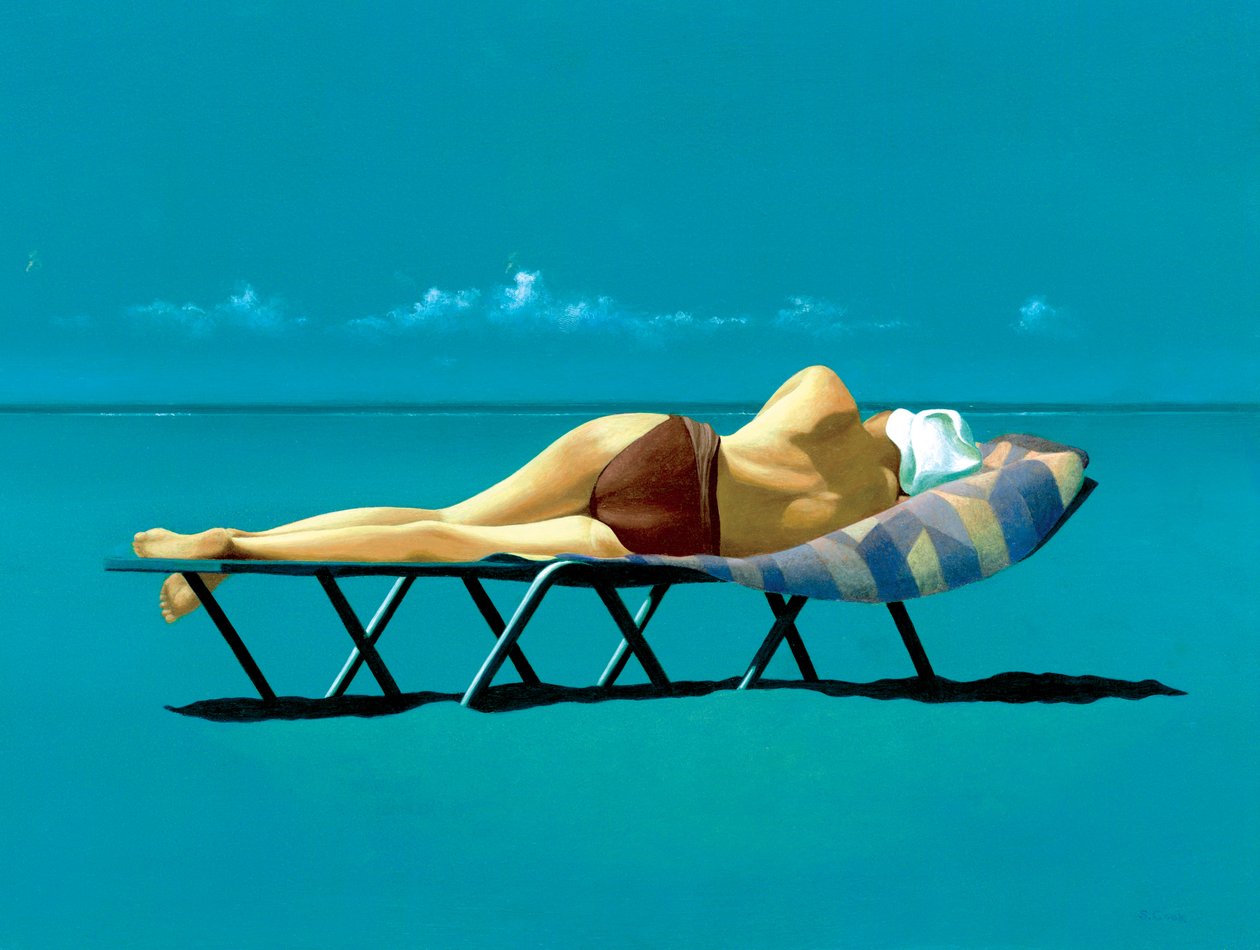 Zonnebadende door Simon Cook