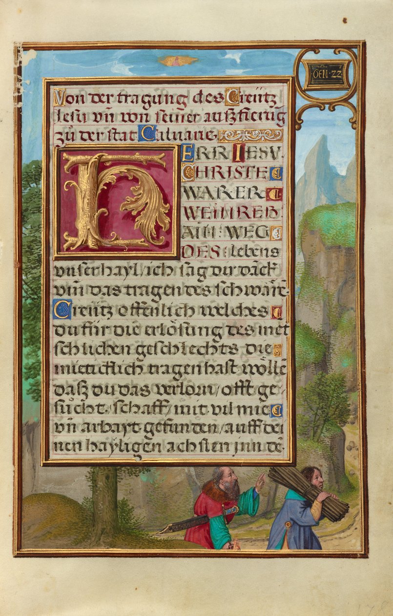 Rand mit Abraham und Isaak door Simon Bening