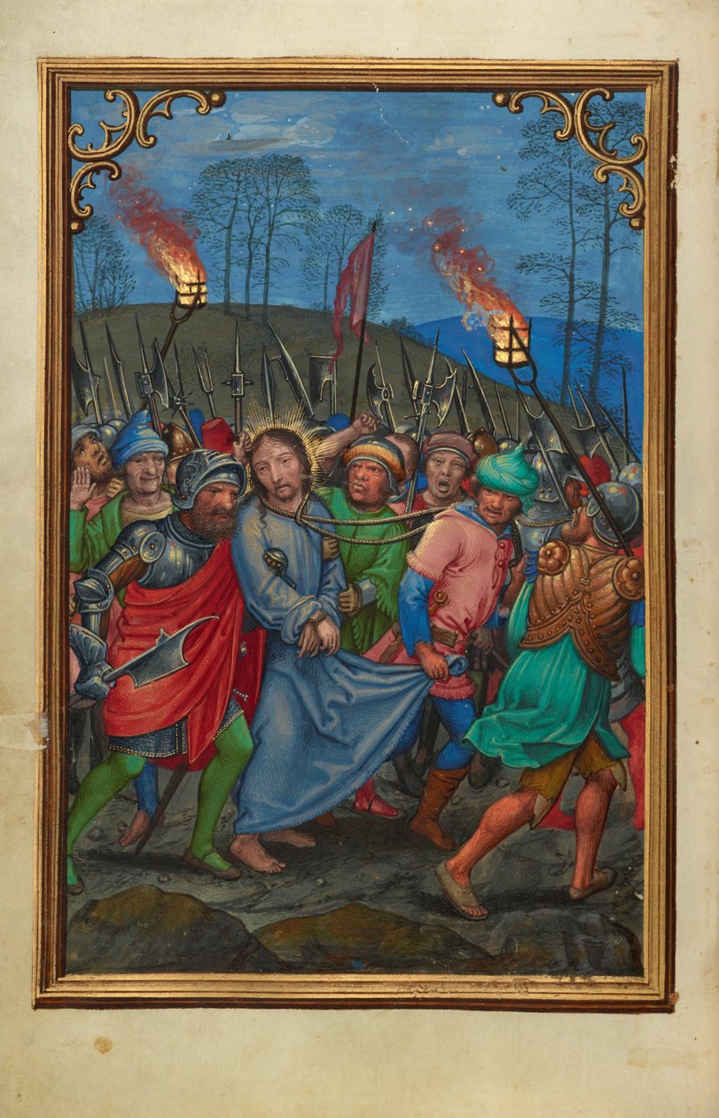 Die Verhaftung Christi door Simon Bening
