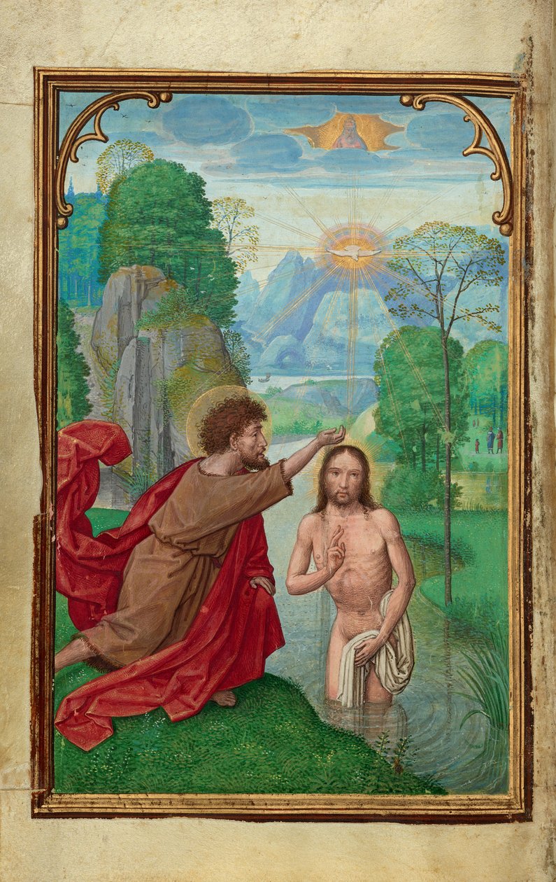 De doop van Christus door Simon Bening