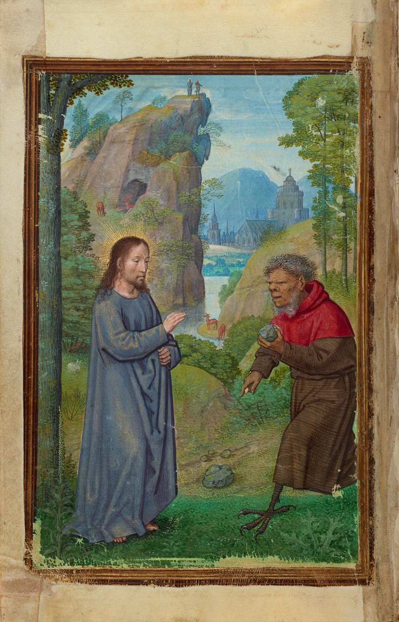 Die Versuchung Christi door Simon Bening