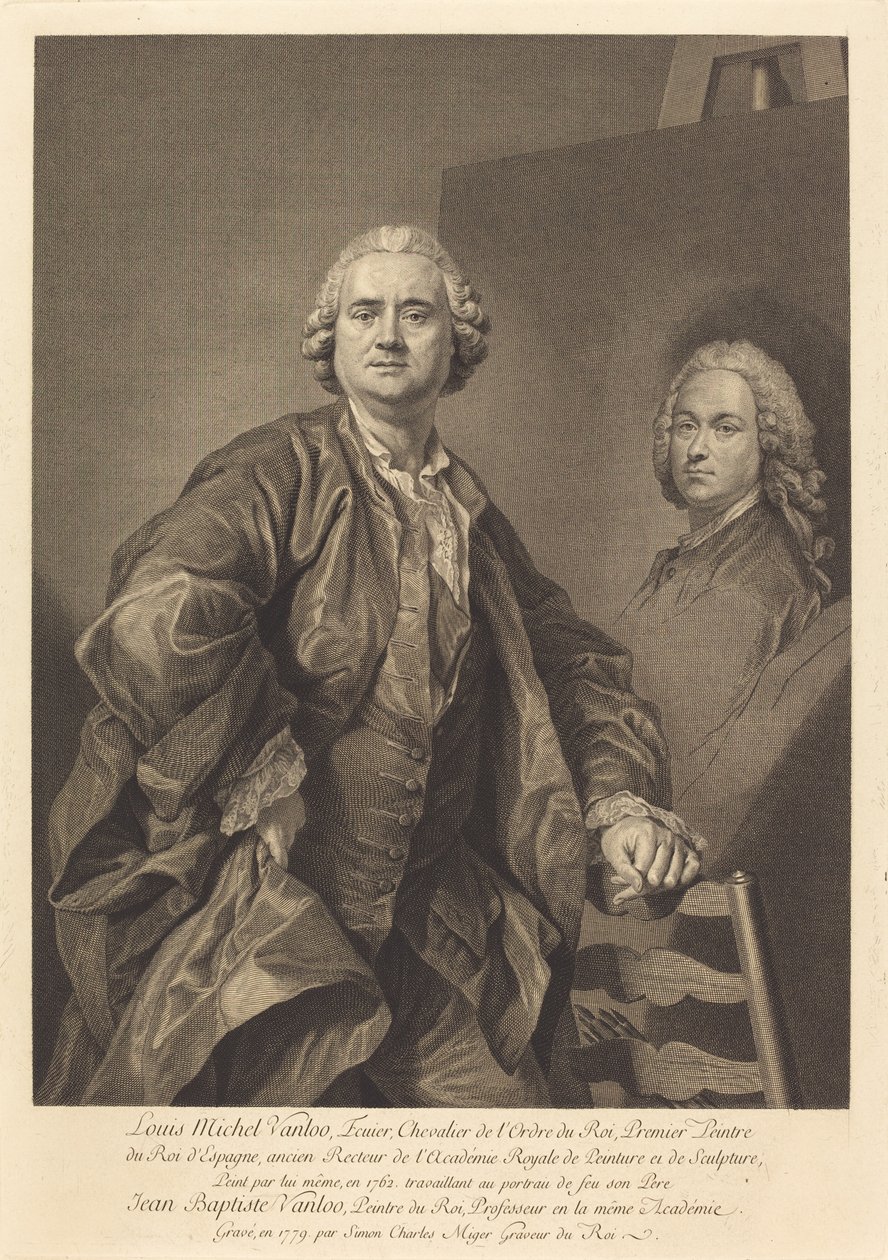 Louis Michel Vanloo door Simon Charles Miger after Louis Michel Van Loo