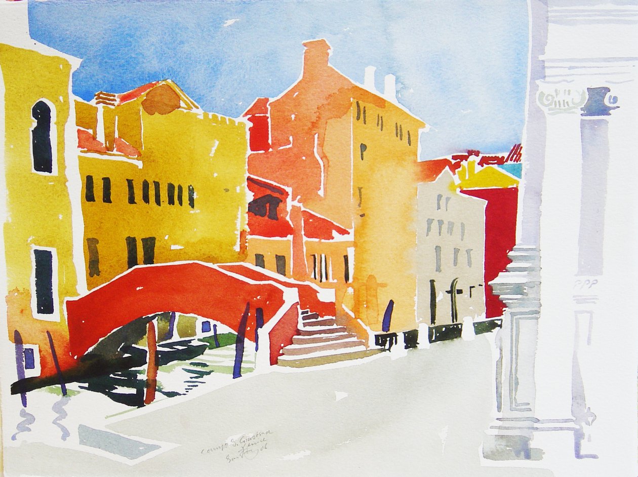 Campo S Guistina, 2006 (aquarel) door Simon Fletcher