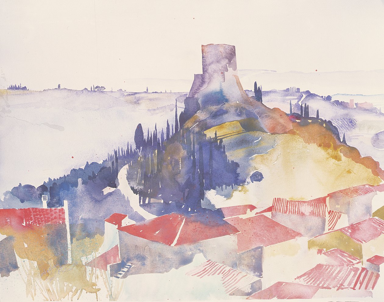 Castiglioni, Italië, 2002 (aquarel) door Simon Fletcher