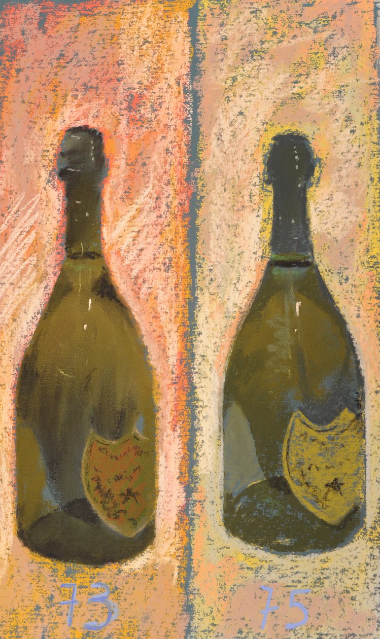 Champagne Moet Dom Perignon, 2016 (pastel op papier) door Simon Fletcher