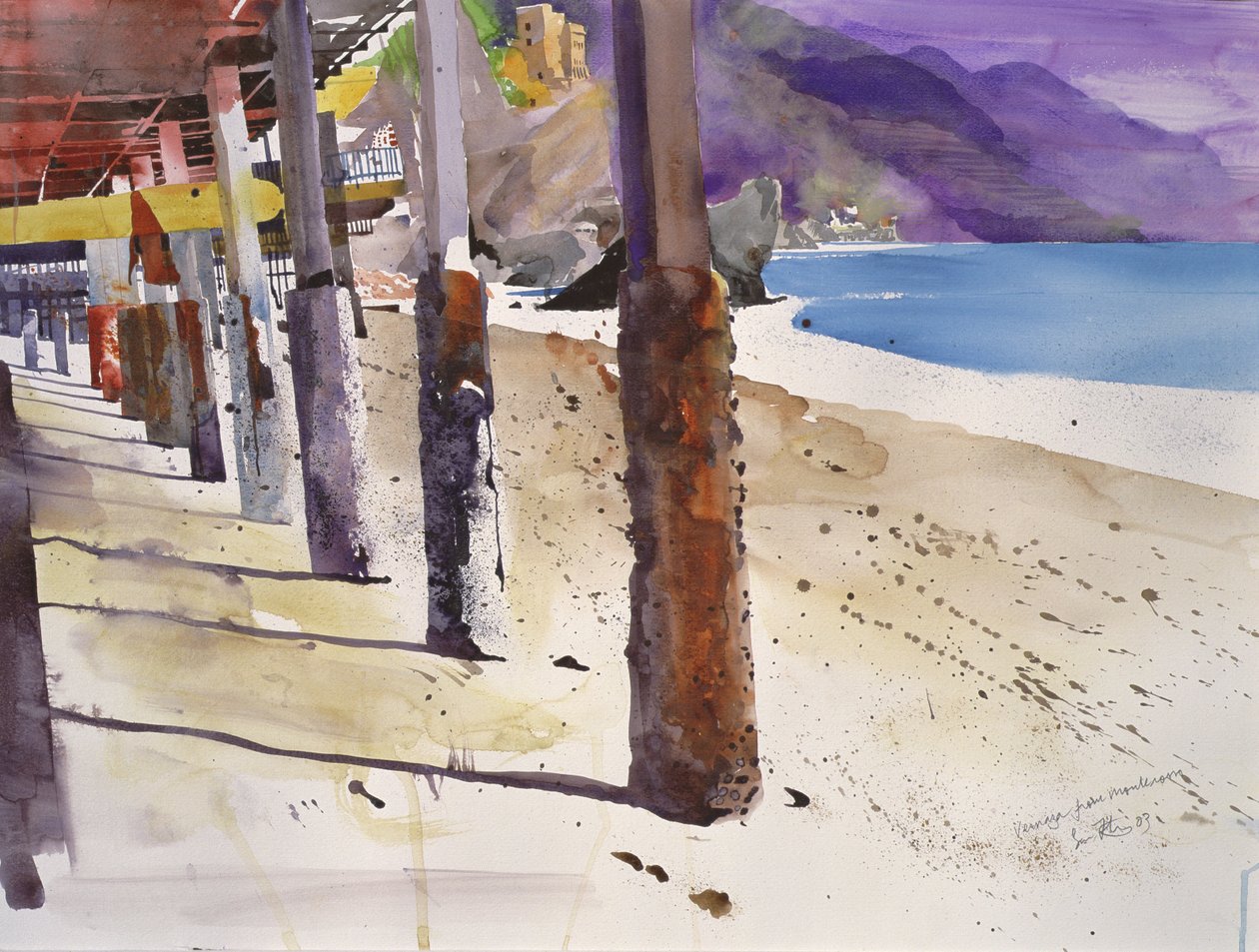 Fernazza van Montalcino, Italië, 2003 (aquarel) door Simon Fletcher