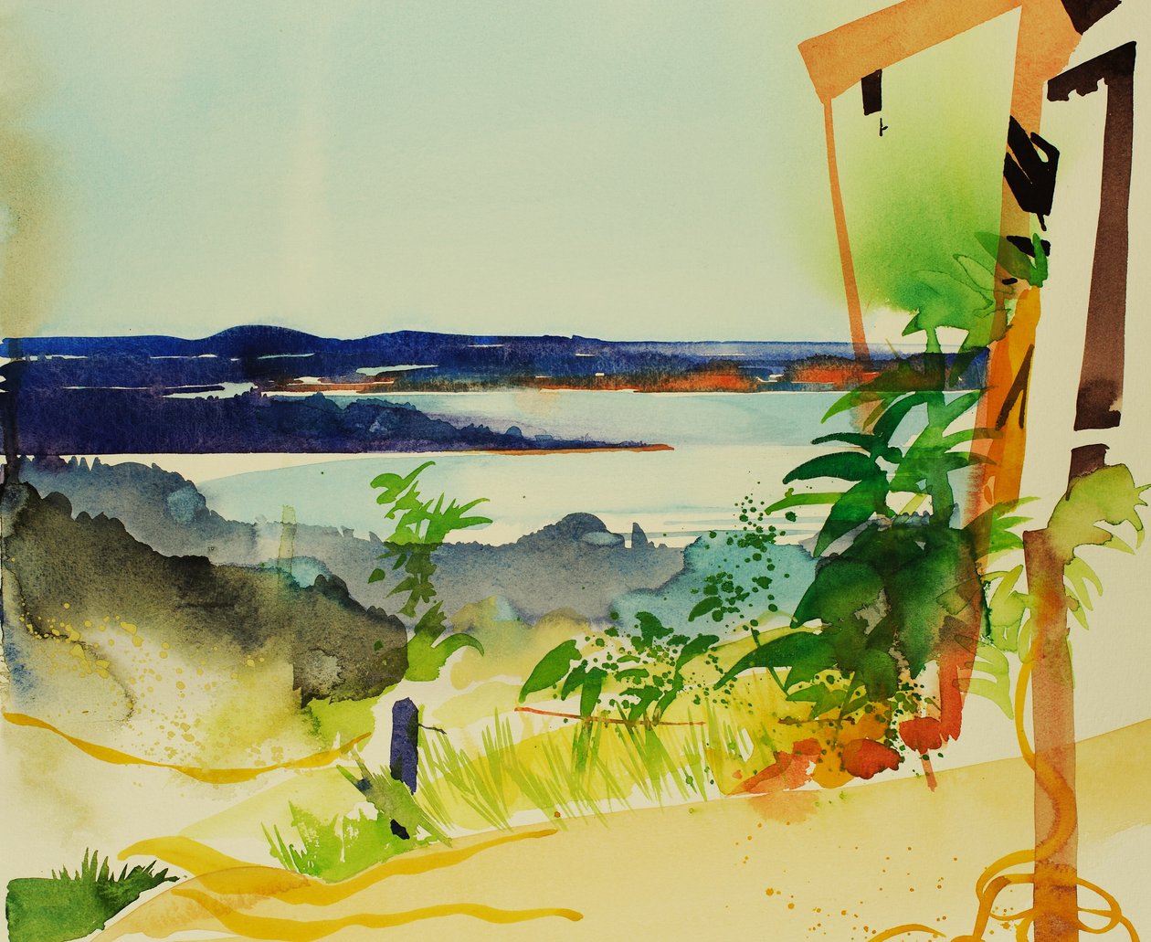Lake house, 2004 (aquarel) door Simon Fletcher