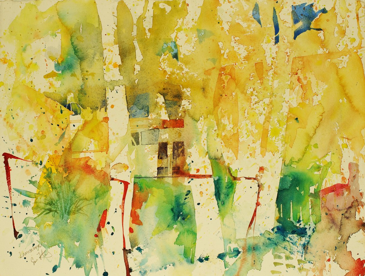 Lamalou, 2006 (aquarel) door Simon Fletcher