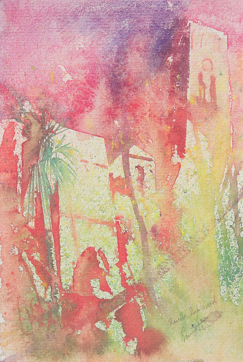 Ravello rufulo, Italië, 2001 (aquarel) door Simon Fletcher