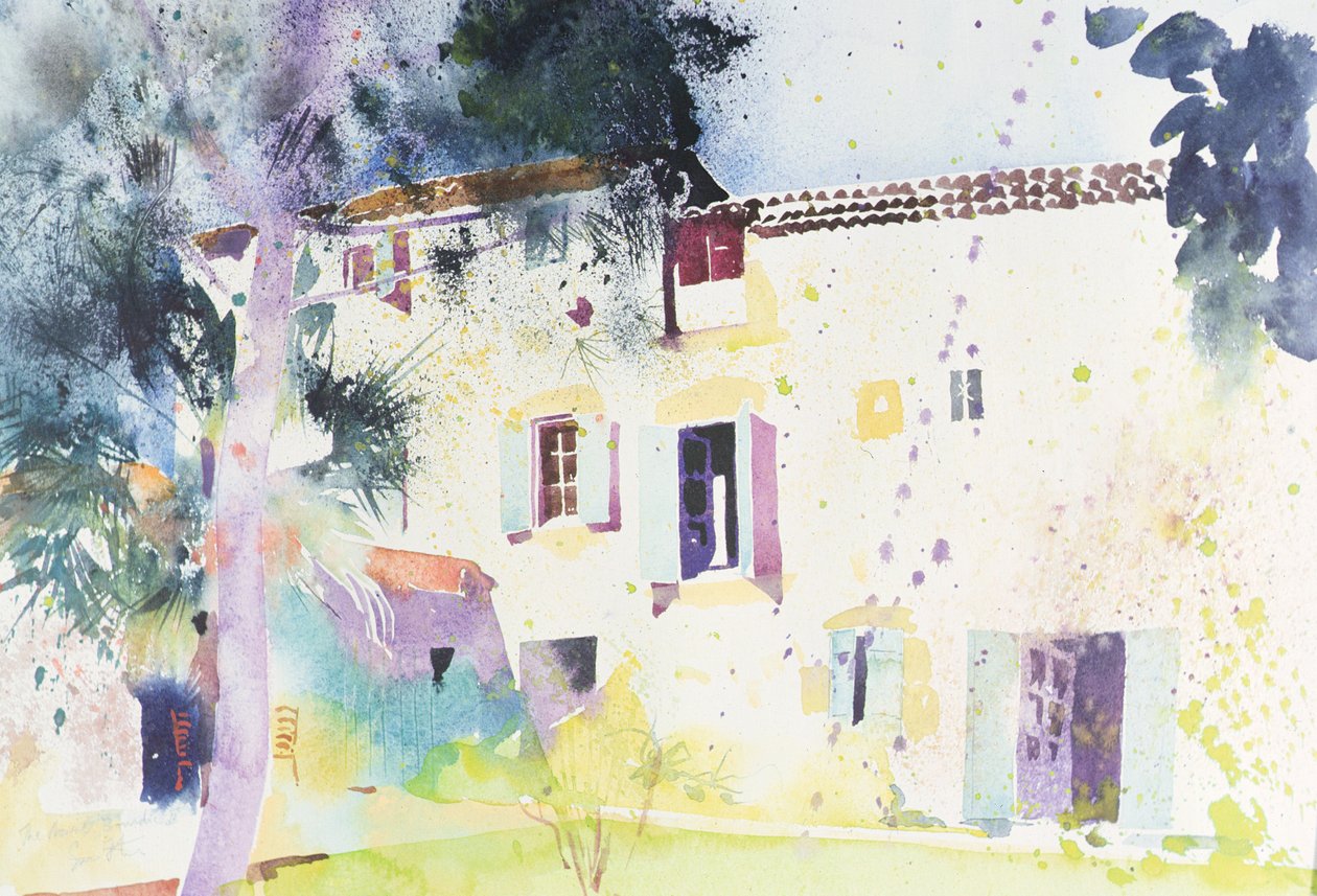 Het huis Bourdic, 2003 (aquarel) door Simon Fletcher