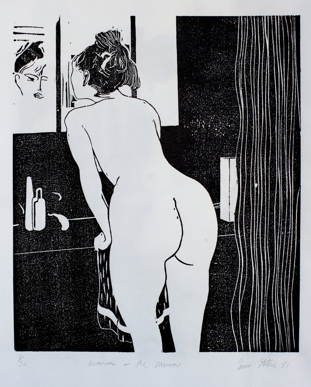 Vrouw in de spiegel door Simon Fletcher