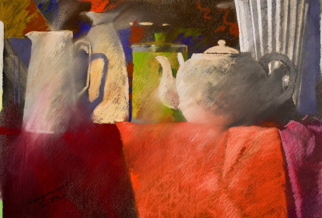 van groen naar rood, 2002 (pastel) door Simon Fletcher