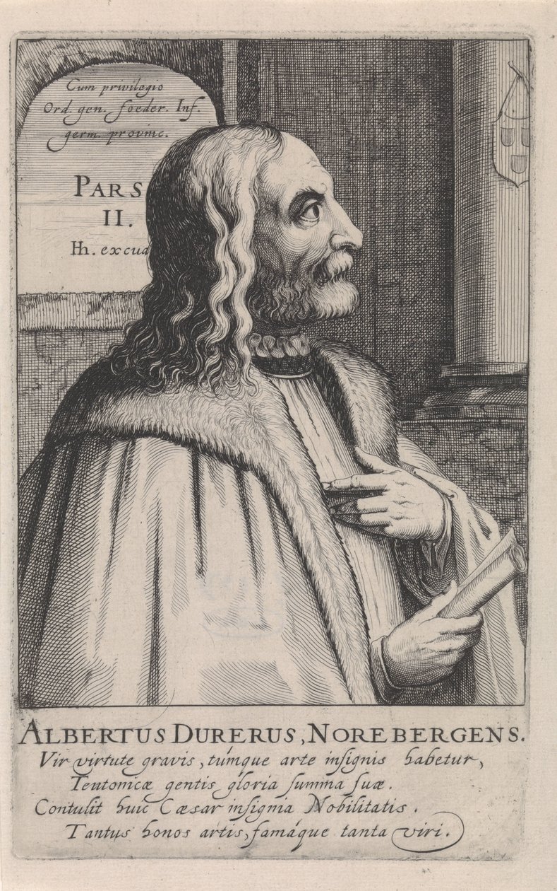 Portret van Albrecht Dürer door Simon Frisius