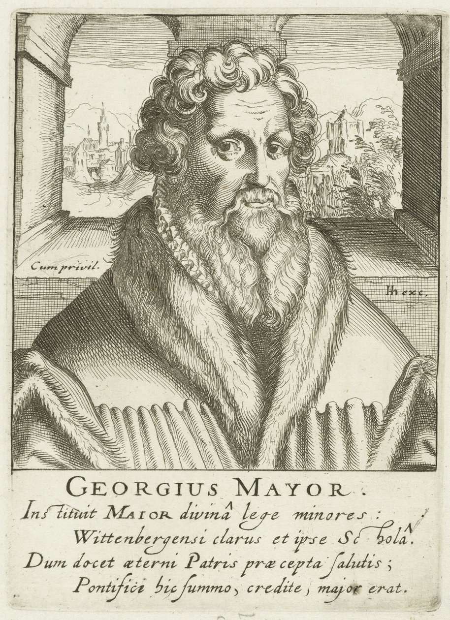 Portret van Georgius Mayr door Simon Frisius