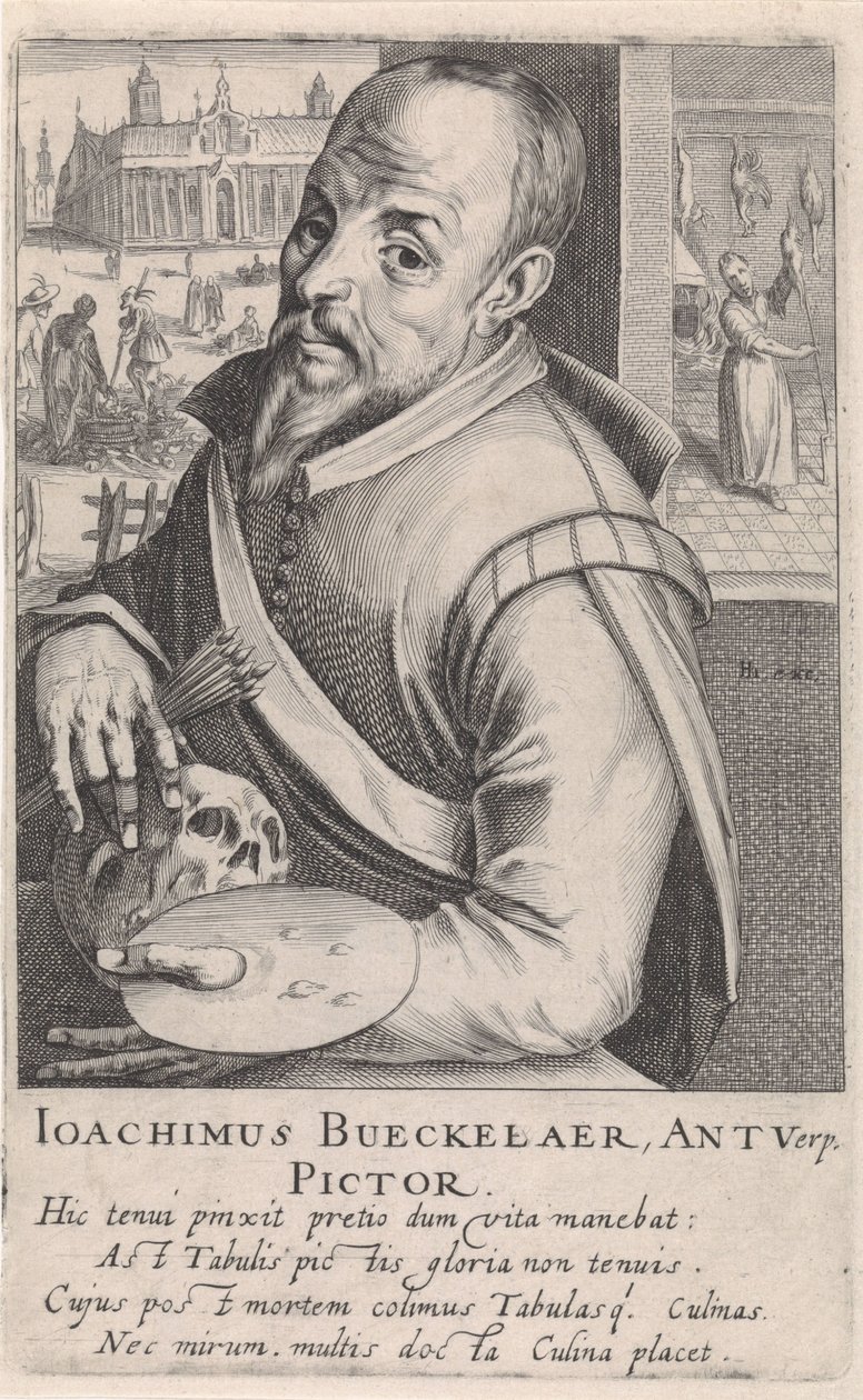 Portret van Joachim Beuckelaer door Simon Frisius