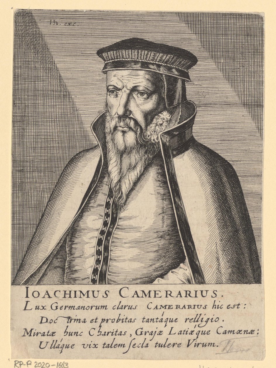 Portret van Joachim Camerarius I door Simon Frisius
