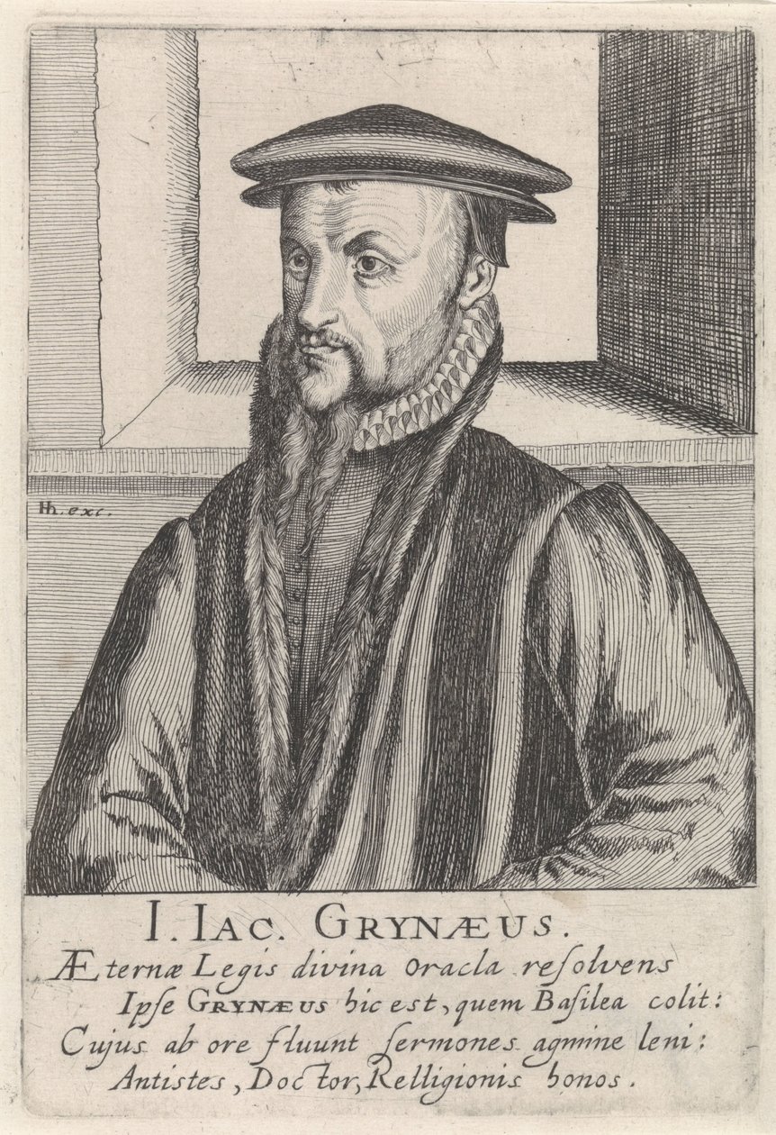 Portret van Johann-Jacob Grynaeus door Simon Frisius