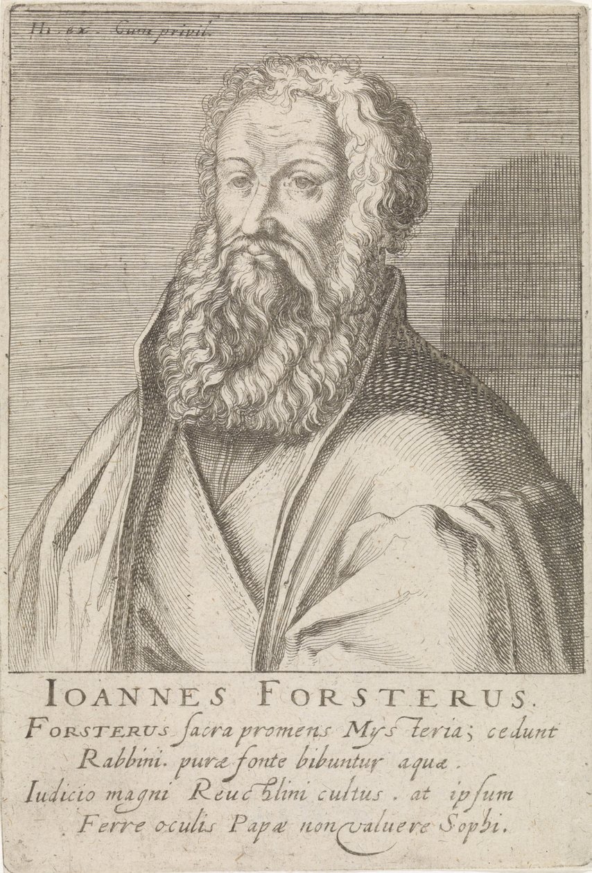 Portret van Johann Forster door Simon Frisius