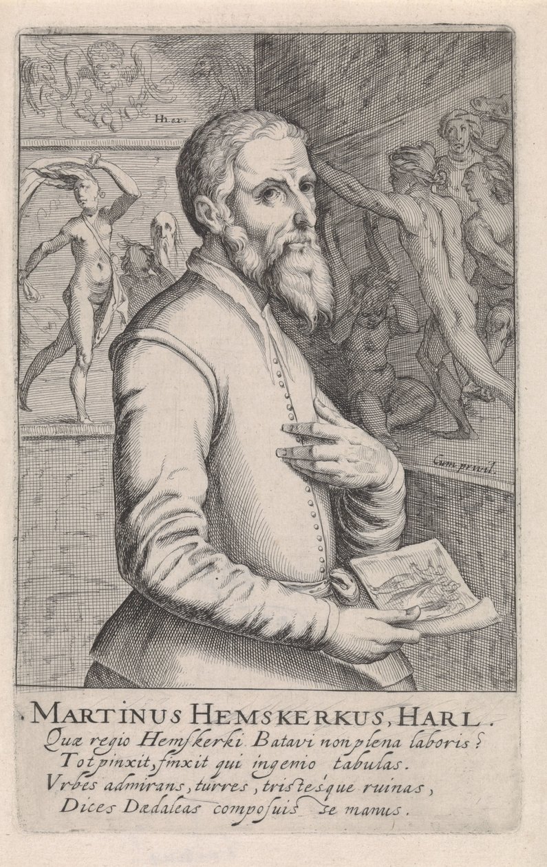 Portret van Maarten van Heemskerck door Simon Frisius