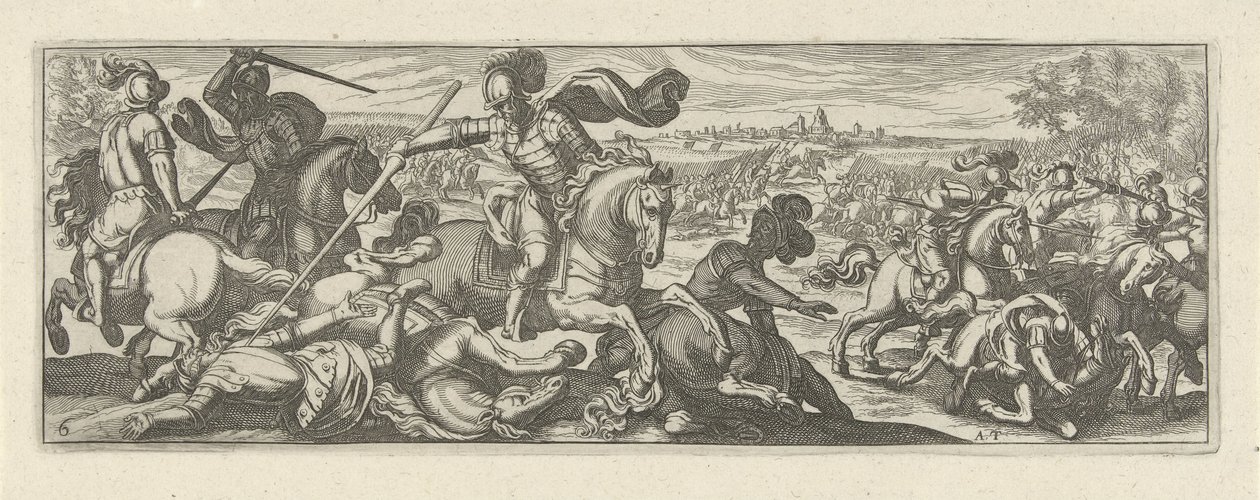 Veldslag (Cavalerie) door Simon Frisius
