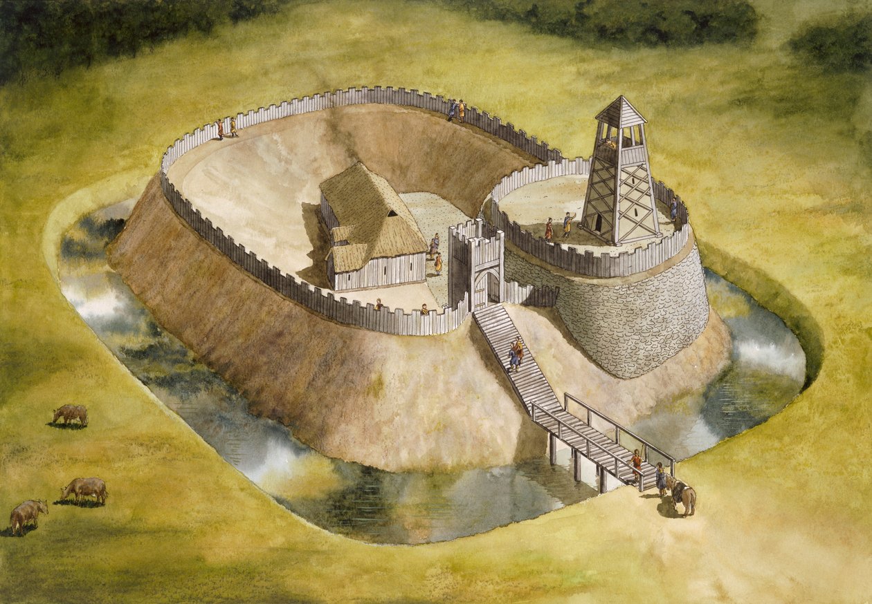 Helmsley Castle, North Yorkshire, 12e eeuw, ca. 1990-2010 door Simon Hayfield