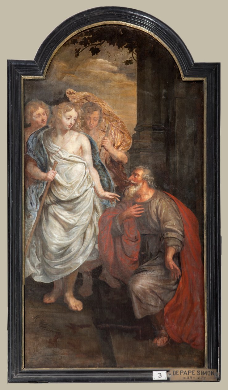 Parochiekerk (Sint-Walburgakerk). Schilderij, drieluik. Simon De Pape (?). Verlossing van de christelijke slaven aan de Turk. door Simon II de Pape