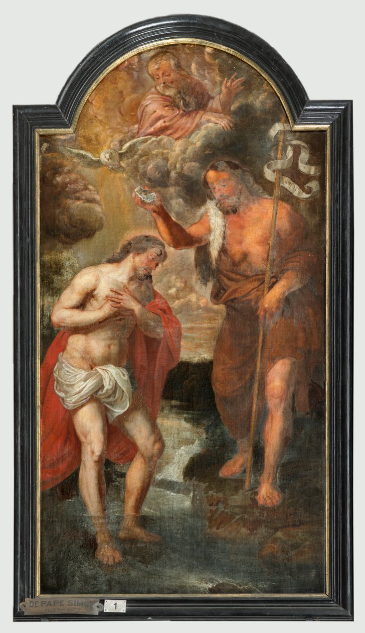 Parochiekerk (Sint-Walburgakerk). Schilderij, drieluik. Simon De Pape (?). Verlossing van de christelijke slaven aan de Turk. door Simon II de Pape
