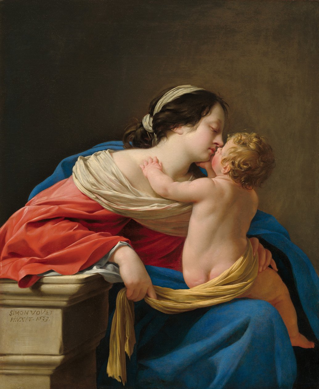 Madonna met kind door Simon Vouet