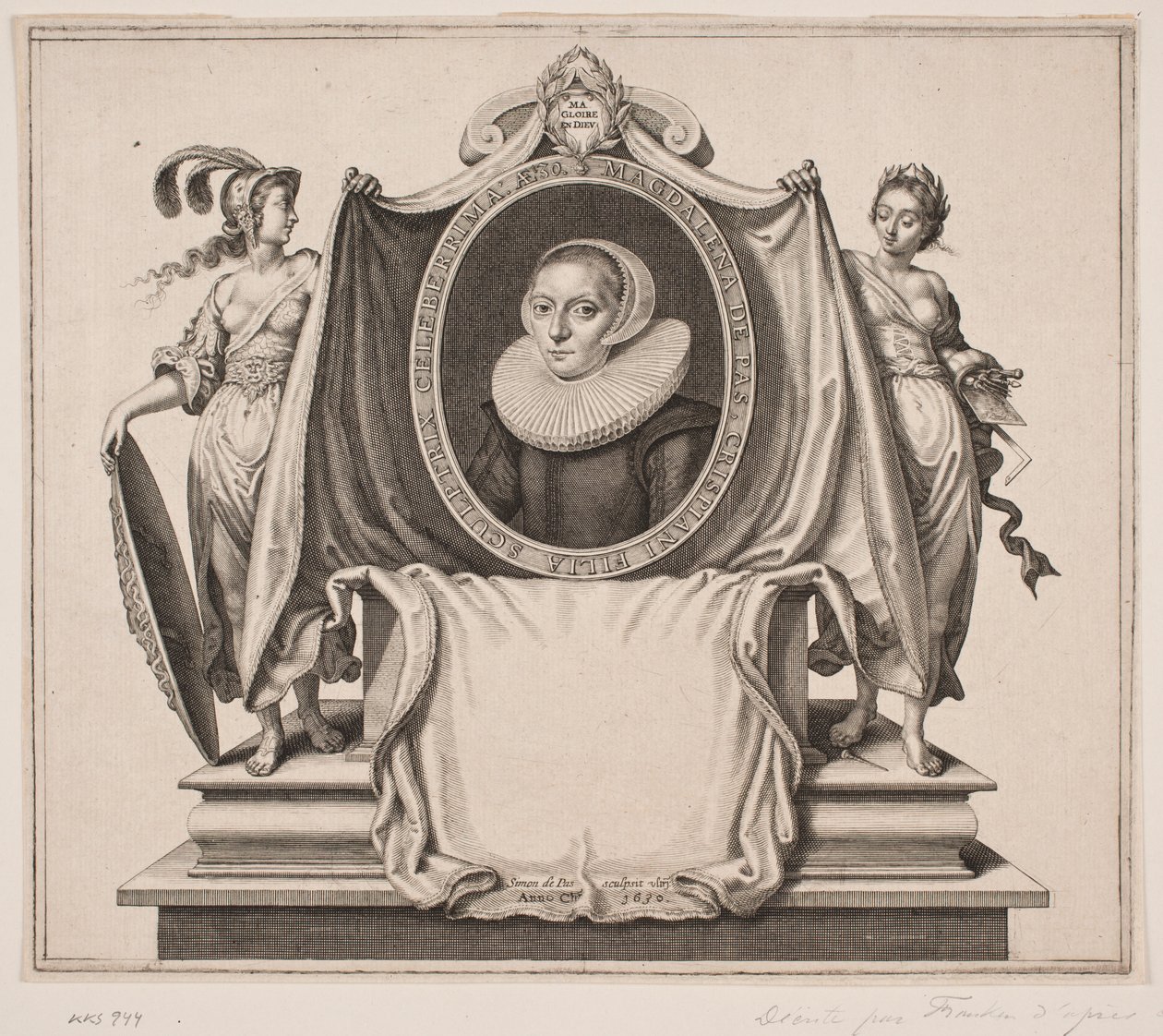 Magdalena van de Passe door Simon de Pas