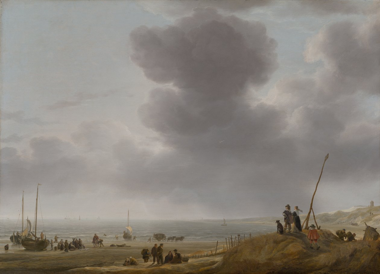 Strandgezicht door Simon de Vlieger