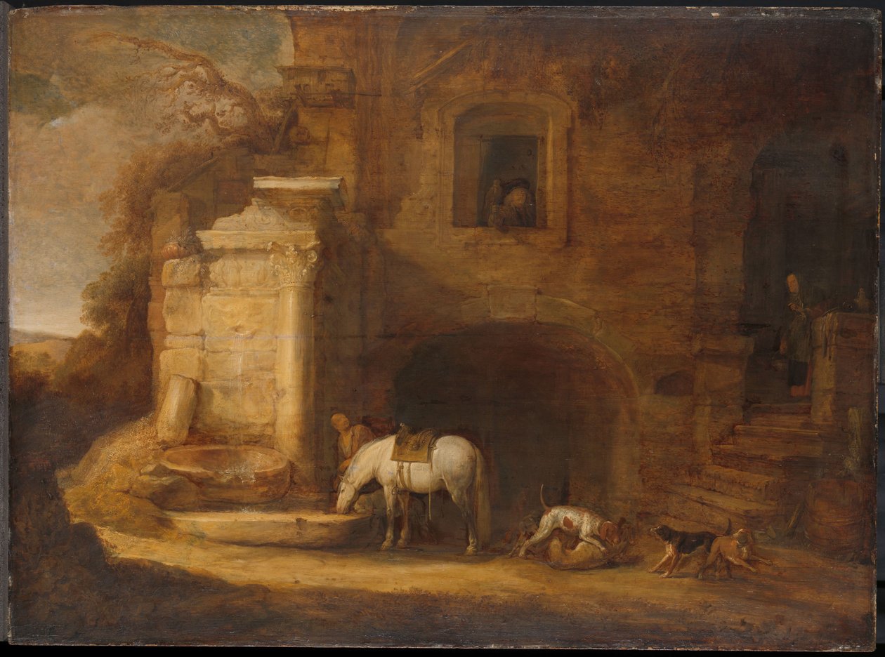 Terugkeer van de valkenier door Simon de Vlieger