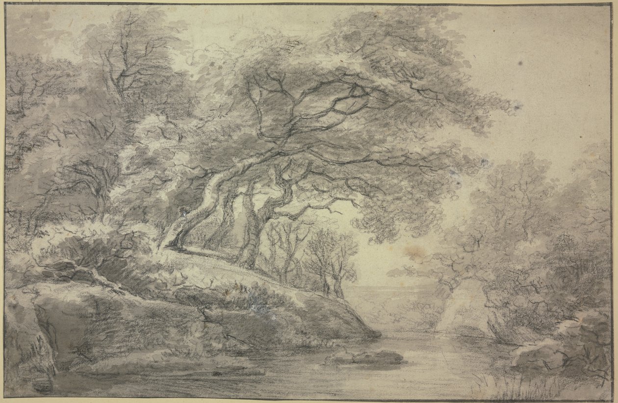 Beek aan de rand van het bos door Simon de Vlieger
