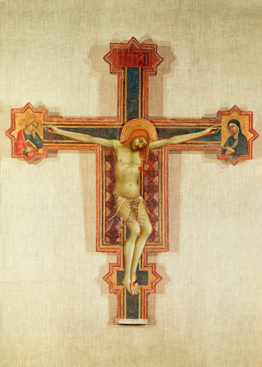 Kruisbeeld met de Maagd en Sint Jan door Simone Martini