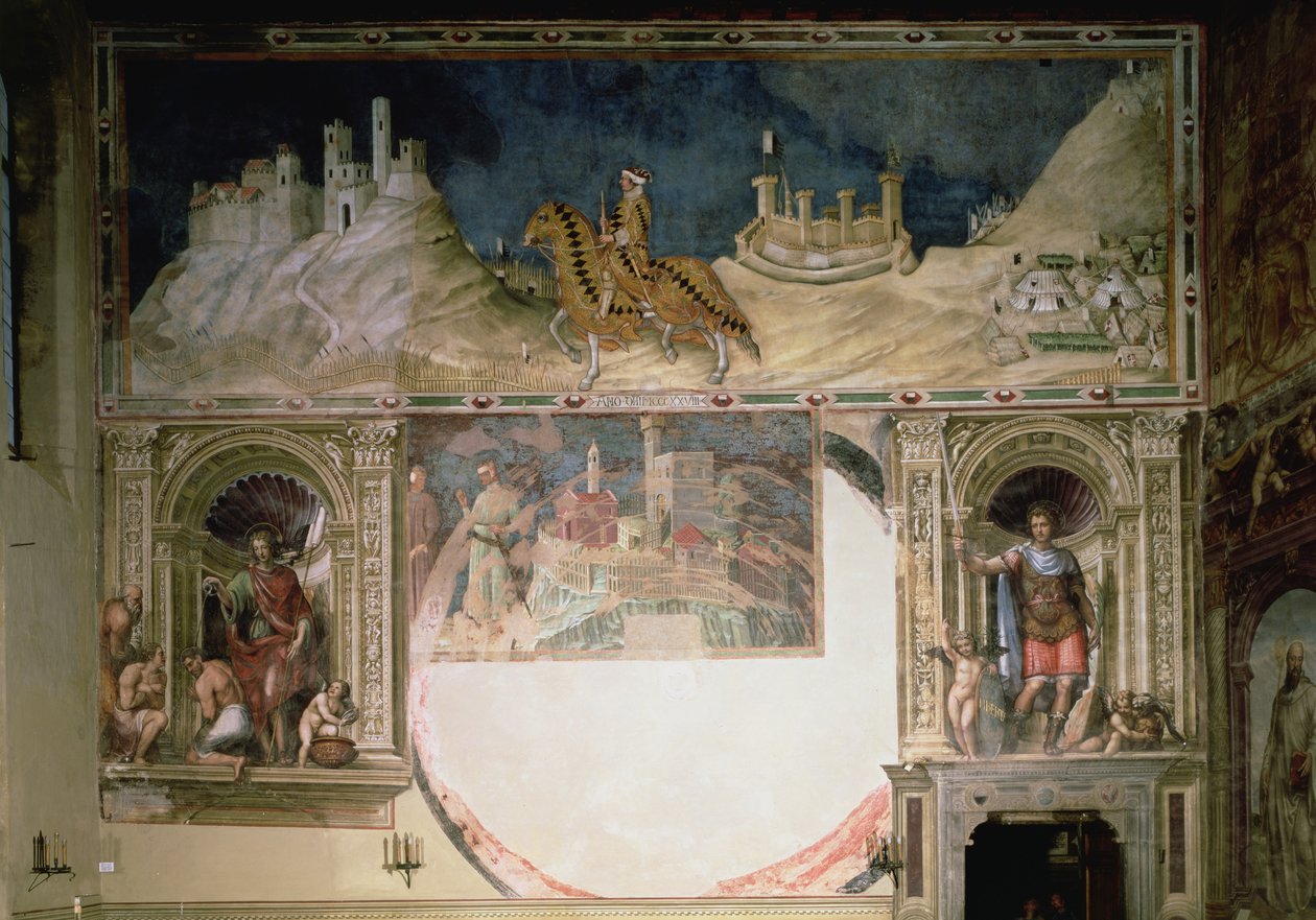 Guidoriccio da Fogliano belegering van Monte Massi door Simone Martini
