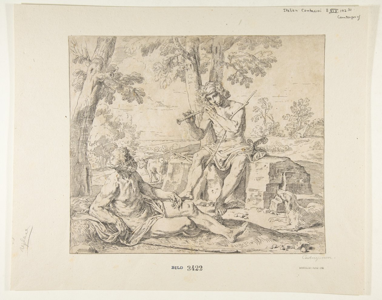 Mercurius en Argus, ca. 1630-1648 door Simone Cantarini